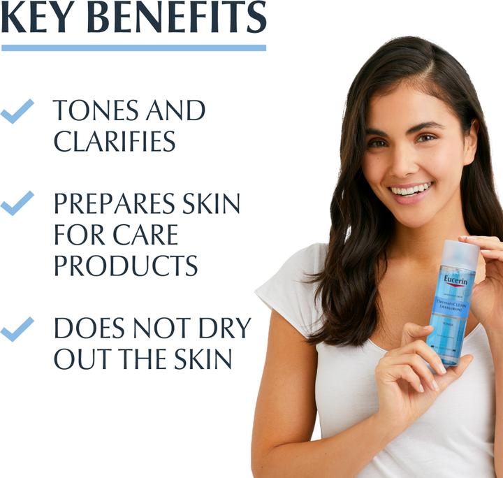Actual product image Eucerin Dermatoclean Clarifying Lotion 200ml (Face toner, 200 ml)