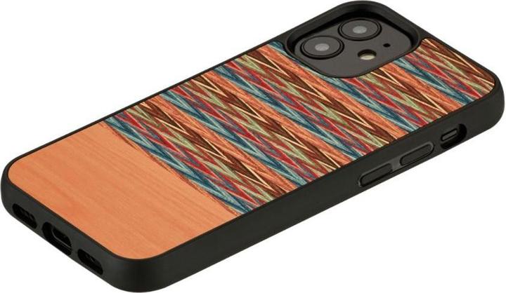 Produktbild Man.Wand &WOOD case for iPhone 12 mini browny check juodas (Apple iPhone 12 mini)