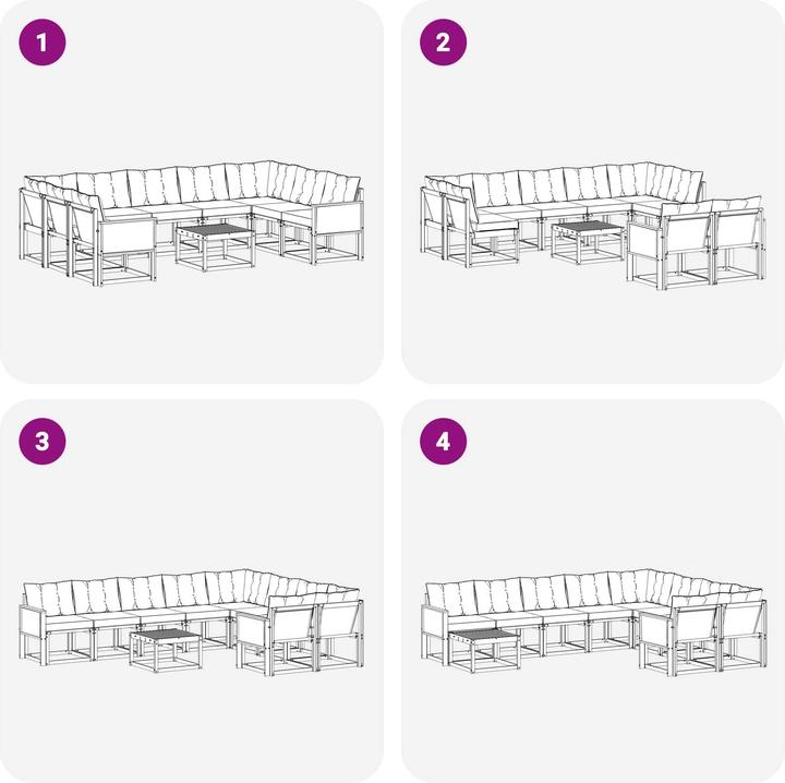 Produktbild vidaXL Gartenmöbel Set