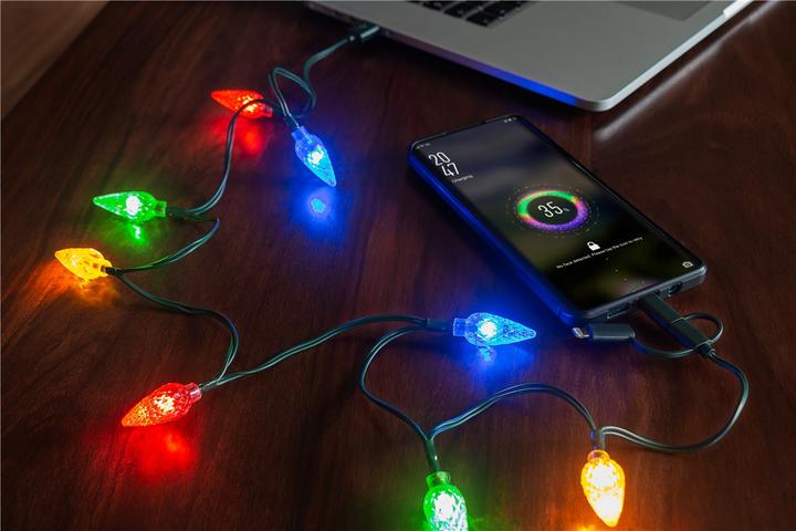 Actual product image Goobay Smartphone USB charging cable with LED lights (0.90 m, 5 W)