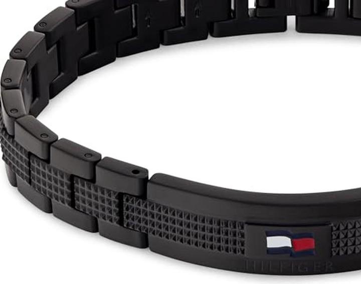 Actual product image Tommy Hilfiger NadÄasovÃ½ ÄernÃ½ nÃáramek pro muÅ¾e Homme 2790420 (0.03 cm, Stainless steel with IP coating)