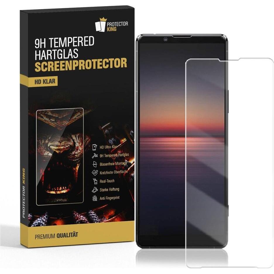 Protectorking 6x echtes Tempered 9H Panzerhartglas 3D KLAR (6 Stück, Sony Xperia 5 III), Smartphone Schutzfolie, Transpa...