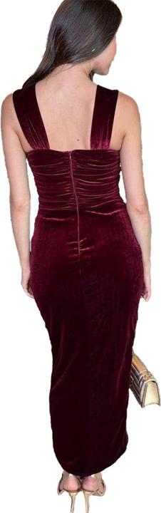 Produktbild Ax Midikleid Verknotet Samt (38)