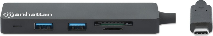 Immagine prodotto Manhattan Hub USB 3.0 con lettore di schede (USB-C, 3 Porti)
