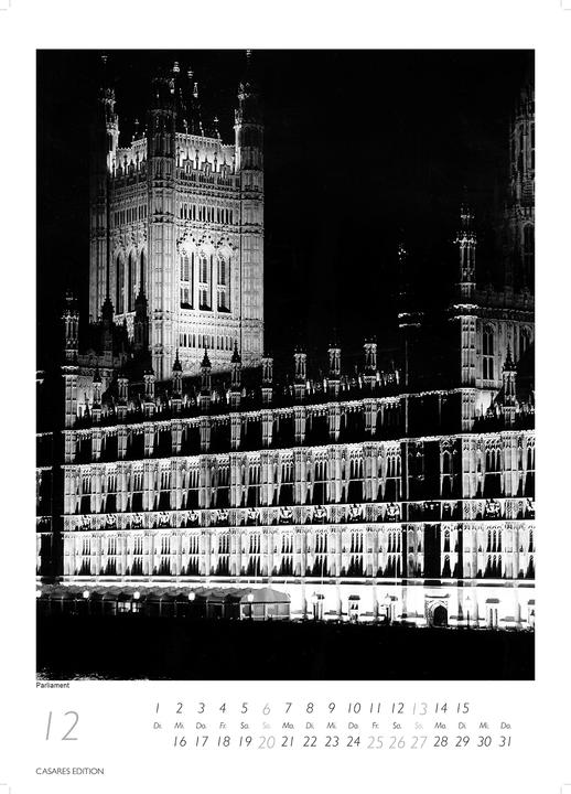 Produktbild London schwarz-weiss 2026 L 59x42cm