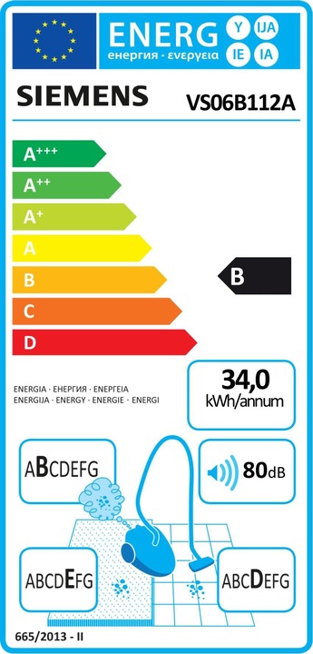 Energy Label Siemens Vs06b112a