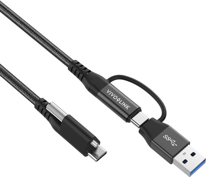Produktbild Vivolink USB-C Cable two in one 1,5m (1.50 m, USB 3.2 Gen 2)