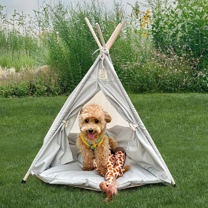 Produktbild Alopini Wasserdichtes Tipi-Zelt für Haustiere - Modernes Design, abnehmbar und warm für kleine bis (Hund)