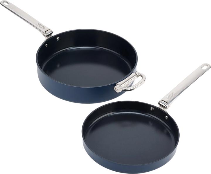 Actual product image Joseph Joseph Space frying pan folding handles set of 2 with pan guard (Frying pan, Aluminium, 28 x 11.90 cm)