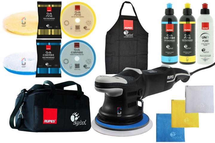 Produktbild Rupes Exzenter-Poliermaschine LHR 15 Mark III Kit LUX mit 2 Schwaemmen, 2 Wolle Pad, 3 Polituren- 3 (Exzenterpolierer, 500 W)