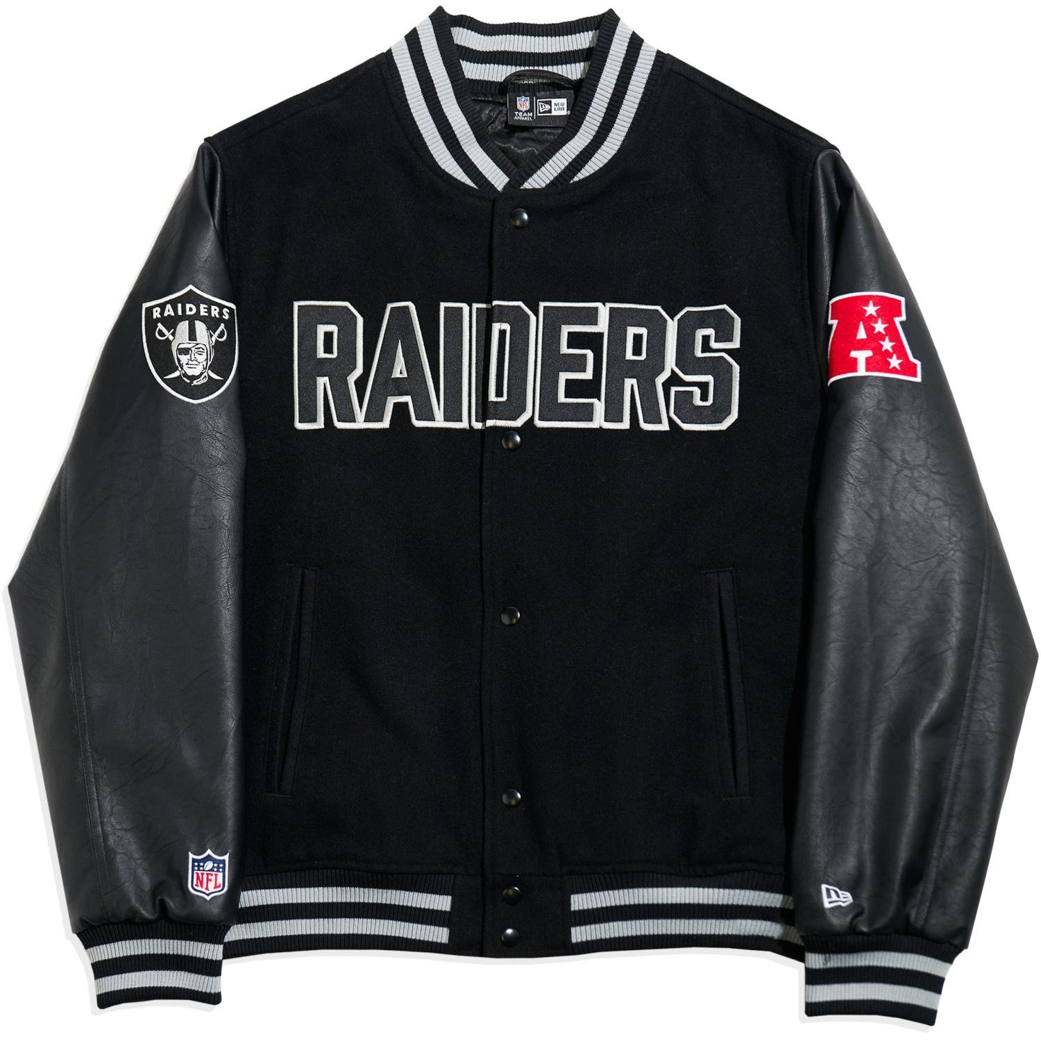 New Era, Herren, Jacke, Varsity NFL SIDELINE Jacke - Las Vegas Raiders - S (S), Schwarz, S