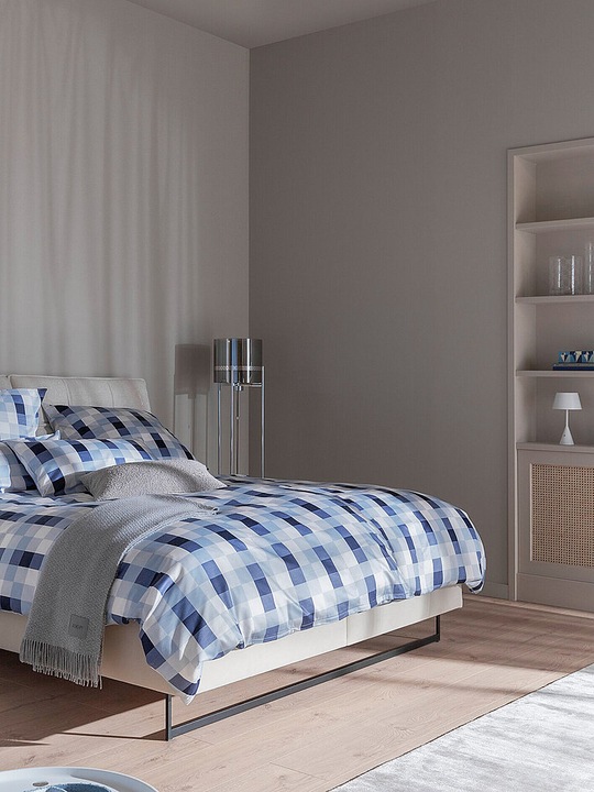 Actual product image Joop! Living JOOP Mako-Satin Bettwäsche Mesh sky (Bedding set, 140 x 200 cm, 70 x 90 cm)