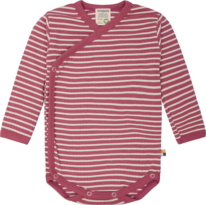 loud + proud Wrap-around body long sleeve striped with rib