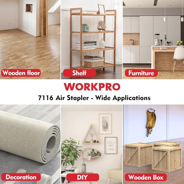 Actual product image Workpro W181010AU Pneumatic tacker