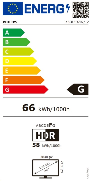 Energie-Label Philips 48OLED707/12 (48", OLED707, OLED, 4K, 2022)