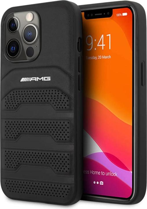 Produktbild Mercedes Mercedes-Benz TASCHE AMG LINE LEDER für iPhone 14 PRO universal (Apple iPhone 14 Pro)