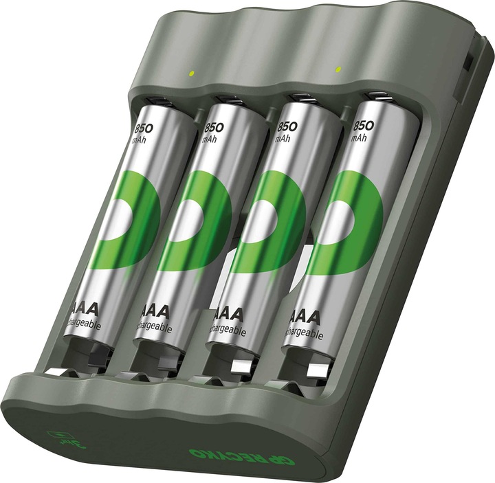 Actual product image GP Batteries Battery Recharger (1 pcs., AAA, AA, 850 mAh, Battery + charger)