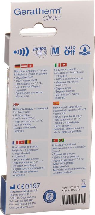 Immagine prodotto Geratherm clinica clinica clinica clinica termometro digitale digitale digitale (Rettale, Ascella, Orale)