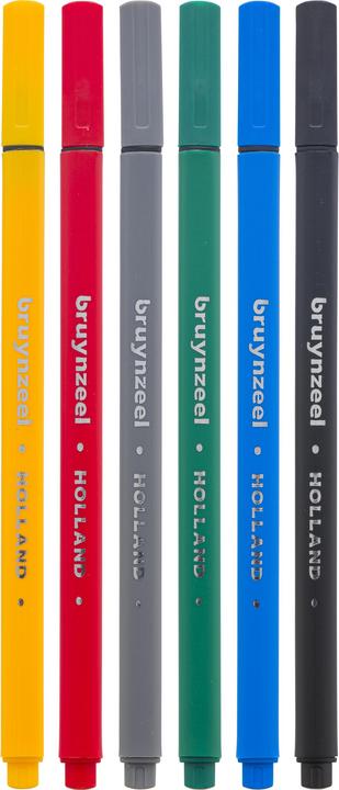 Produktbild Bruynzeel Fineliner Set 6 Farben Basic (6x)