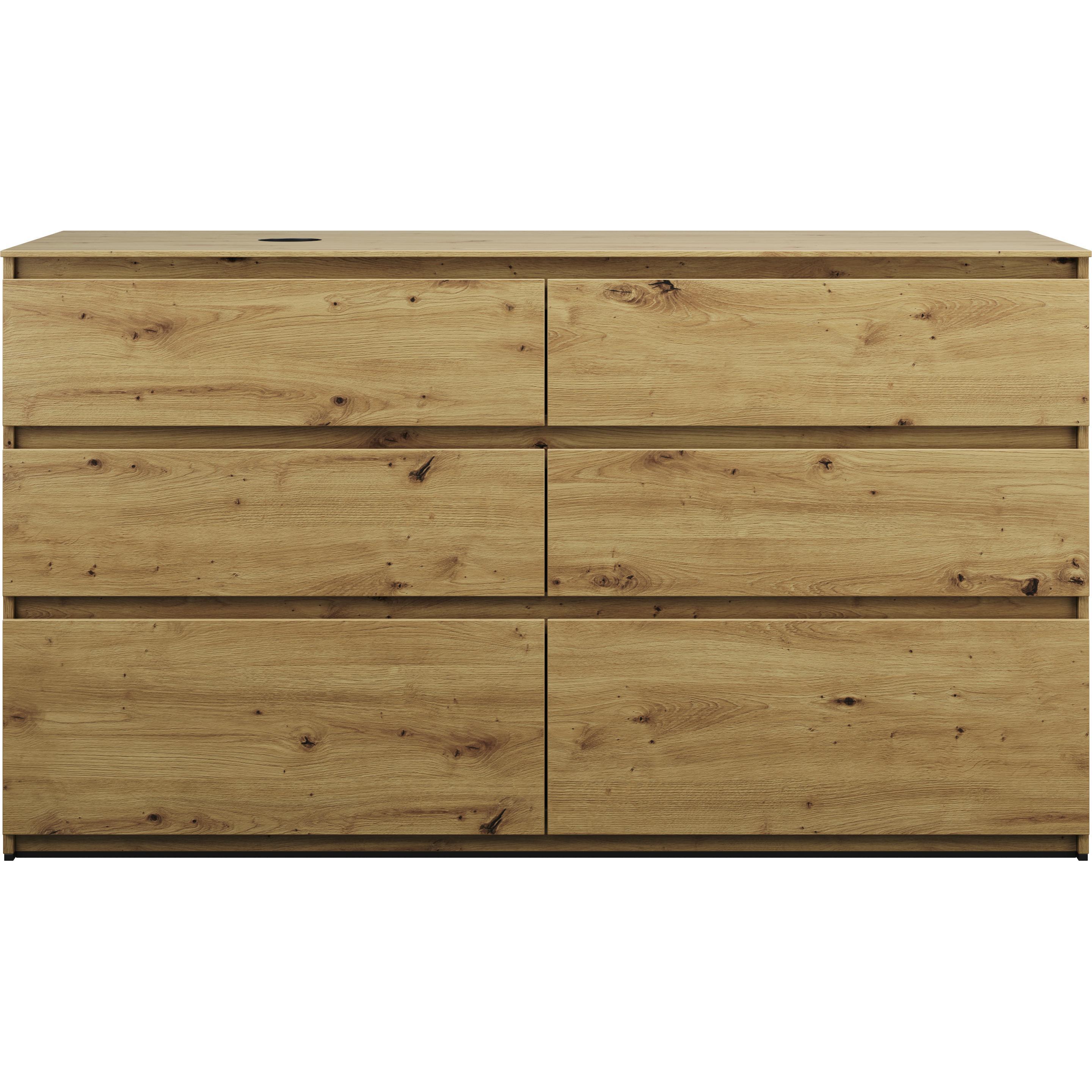 burgbad, Waschbeckenunterschrank, Lin20 Waschtischunterschrank inklusive Konsolenplatte,Beckenausschnitt links, 6 Auszüg...