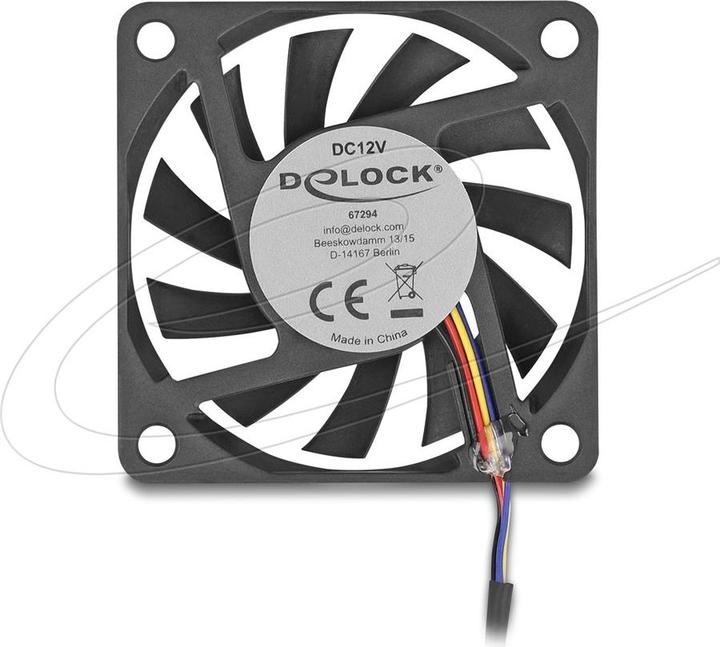 Actual product image Delock Axiallüfter 12 V DC, 60 x 60 x 10 mm schwarz (60 mm, 1x)