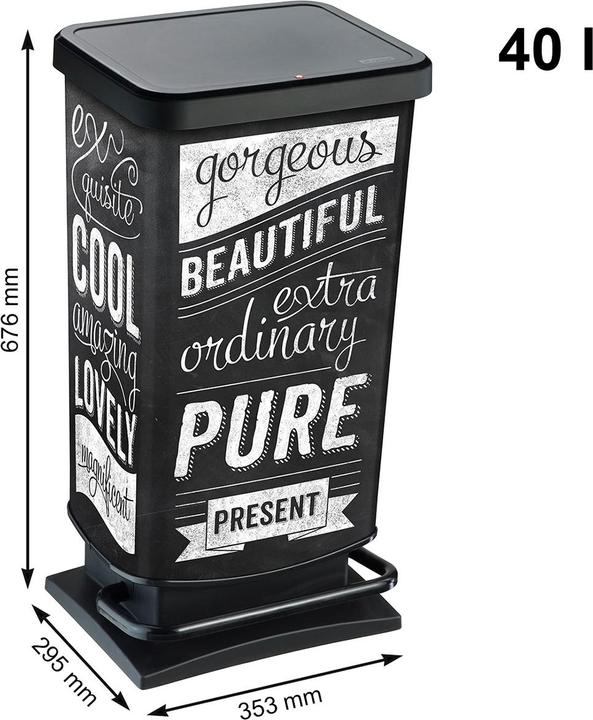 Image du produit Rotho Poubelle à pédale 40 l PASO (40 l)