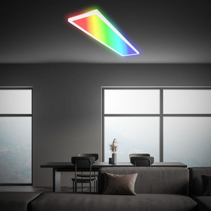 Produktbild Briloner TAVA ultra flat RGB/W-LED Panel with backlight, Weiss (4800 lm)