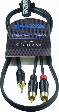 Actual product image Enova 3.5mm Jack/Cinch cable RCA, red/black, 2m (2 m, 3.5mm jack (AUX))