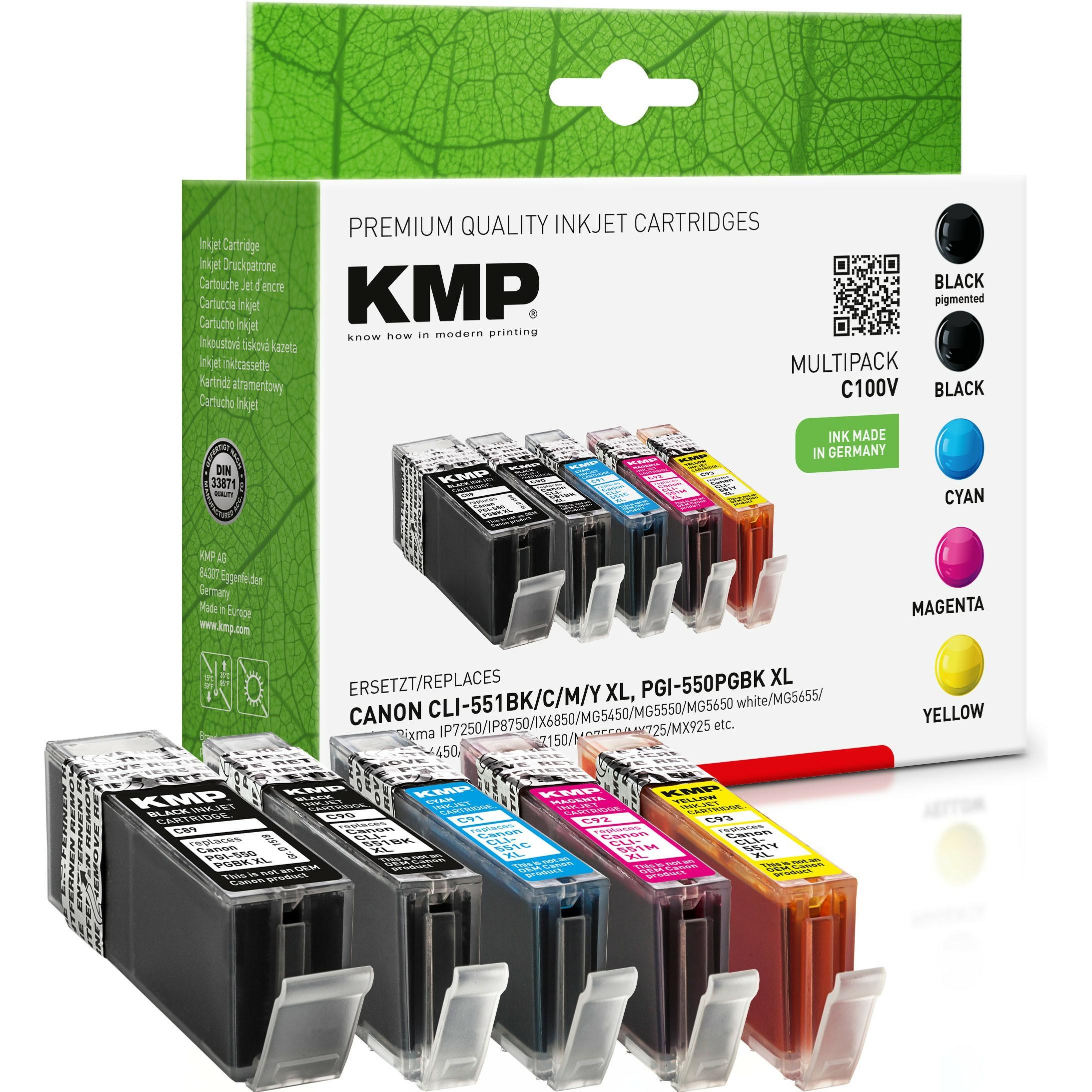 Thumbnail - KMP, Druckerpatrone, C100V Multipack (M, BK, C, Y)