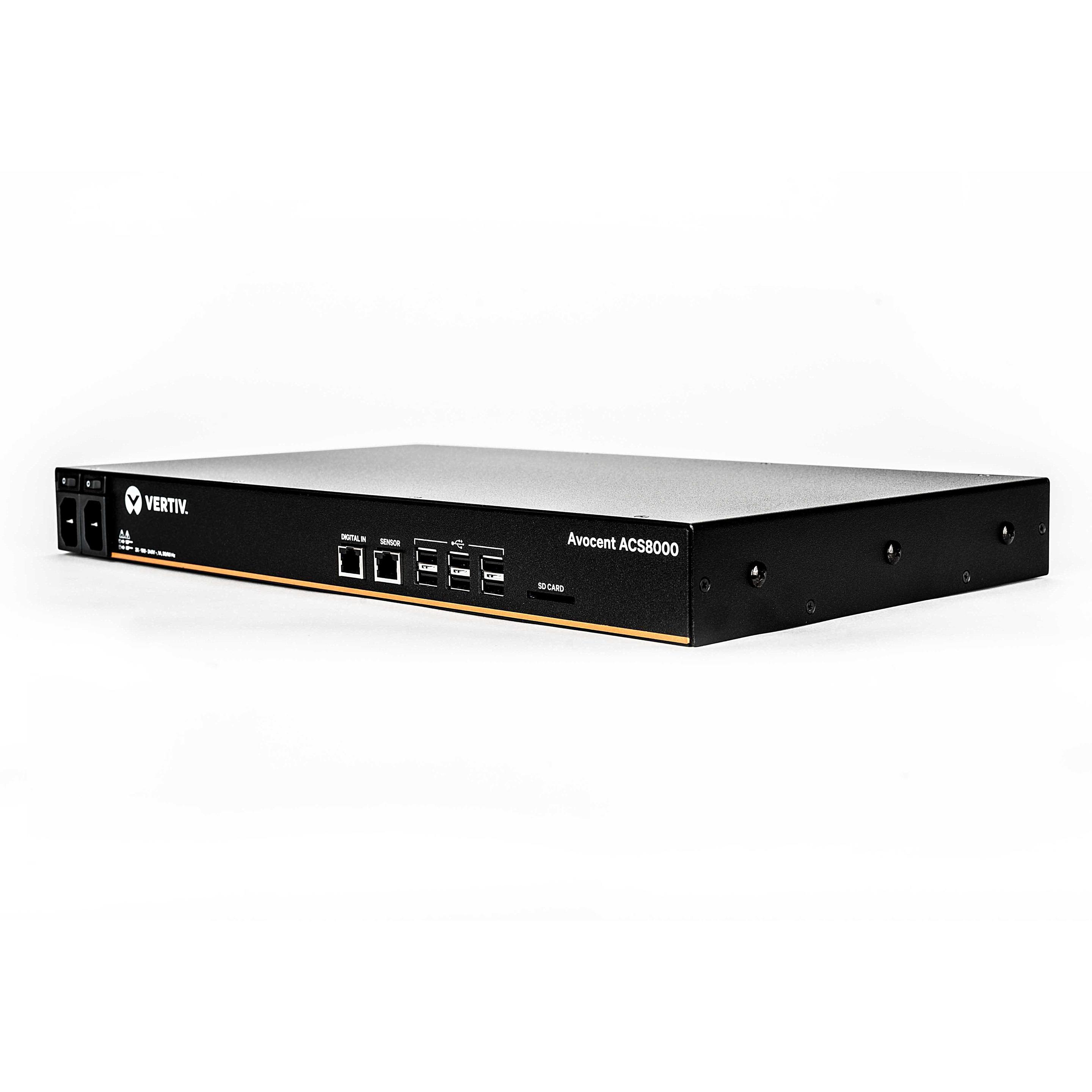Vertiv 48-PORT ACS8000 CONSOLE SYSTEM (48 Ports), Netzwerk Switch, Schwarz