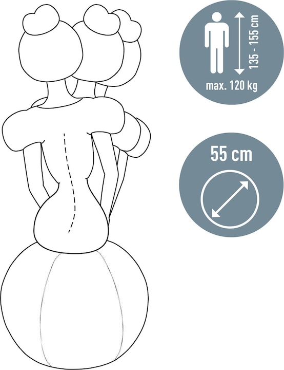 Immagine prodotto Leitz Palla per sedersi Ergo Active (55 cm)