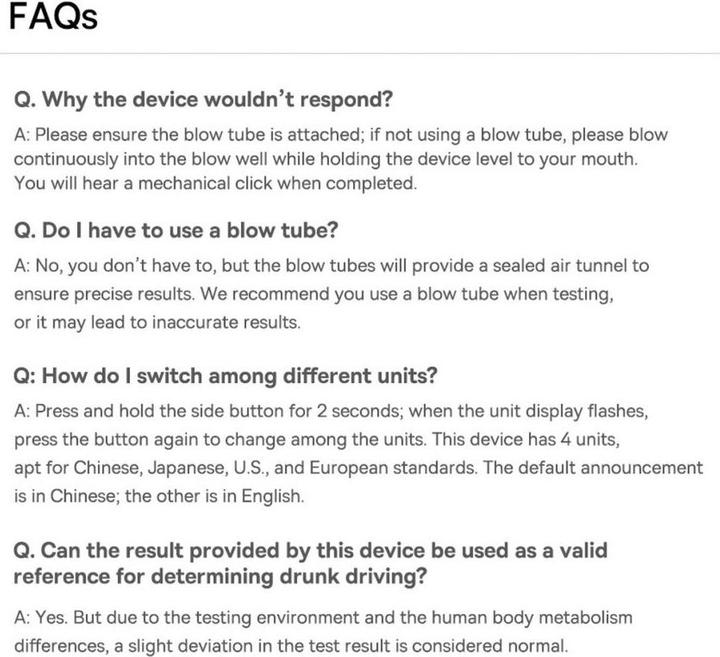 Image du produit Baseus Electronic Breathalyzer SafeJourney Pro (Grey)