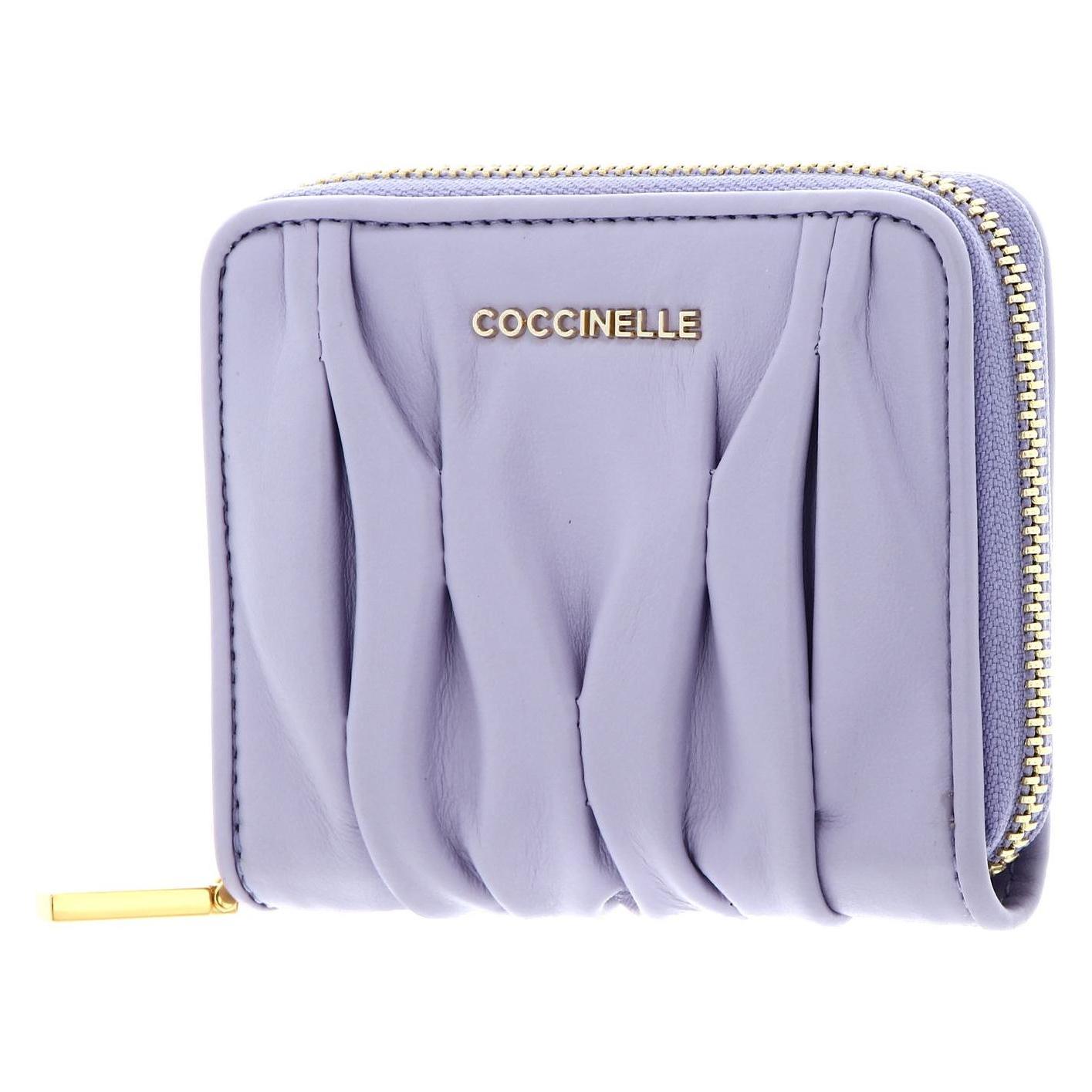 Coccinelle, Damen, Portemonnaie, Metallic Goodie Wallet Smooth Calf Leather Soft, Violett
