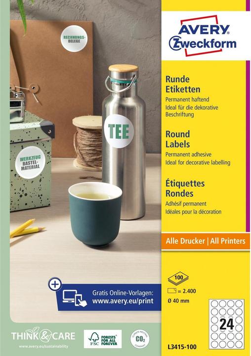 Productafbeelding Avery Ronde etiketten