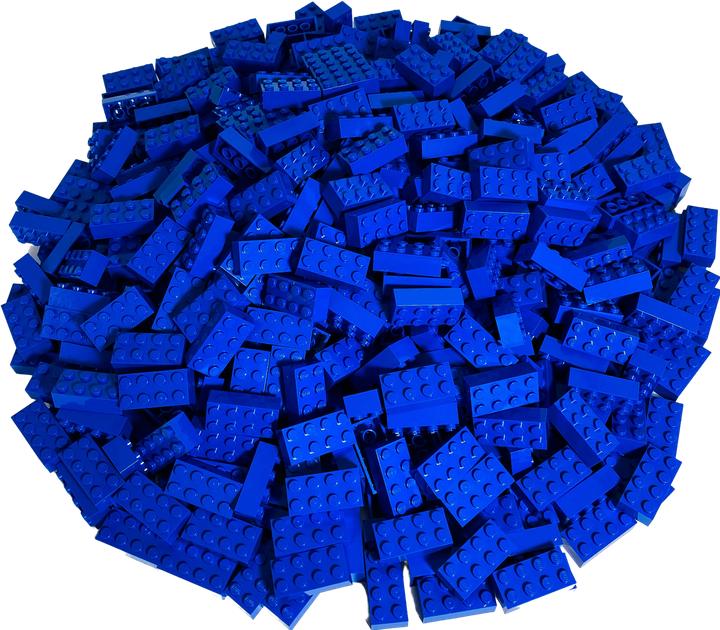 Actual product image LEGO 2x4 Bricks Kiloware - 1 Kilo in Blue NEW! (3001)