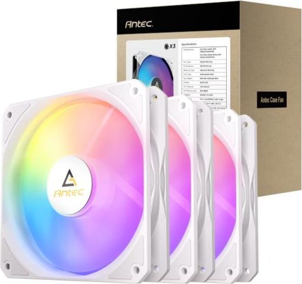 Produktbild Antec P12 ARGB PWM Wit set van 3 (120 mm, 3x)