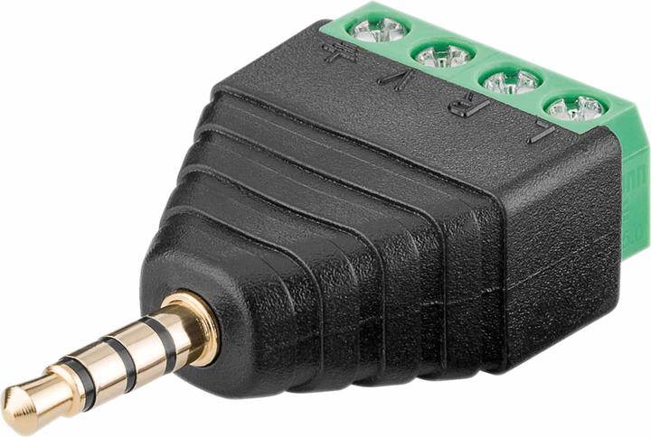 Produktbild Goobay Terminalblock 4-pin > Klinke 3,5 mm Stecker (4-Pin, stereo)