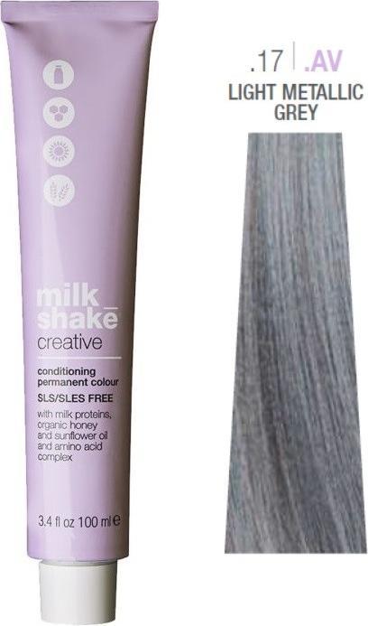 Produktbild Milk_Shake Vopsea permanenta Creative.17.AV, Gri Metalic Deschis, 100ml (Light Metallic Grey)