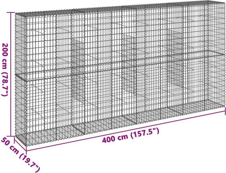 Produktbild vidaXL Gabionenkorb