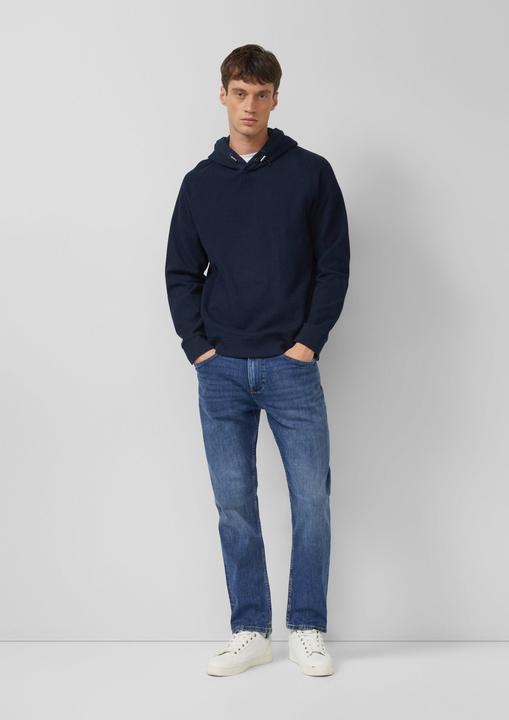 Produktbild s.Oliver Sweatshirt Strukturiertes Kapuzen-Sweatshirt mit Raglanärmeln (S)