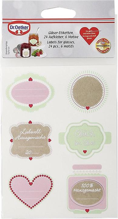 Produktbild Dr. Oetker Gläser-Etiketten (24 Stk.)