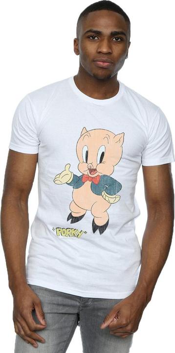 Immagine prodotto Looney Tunes Porky Pig Distressed Maglietta Uomo (5XL)