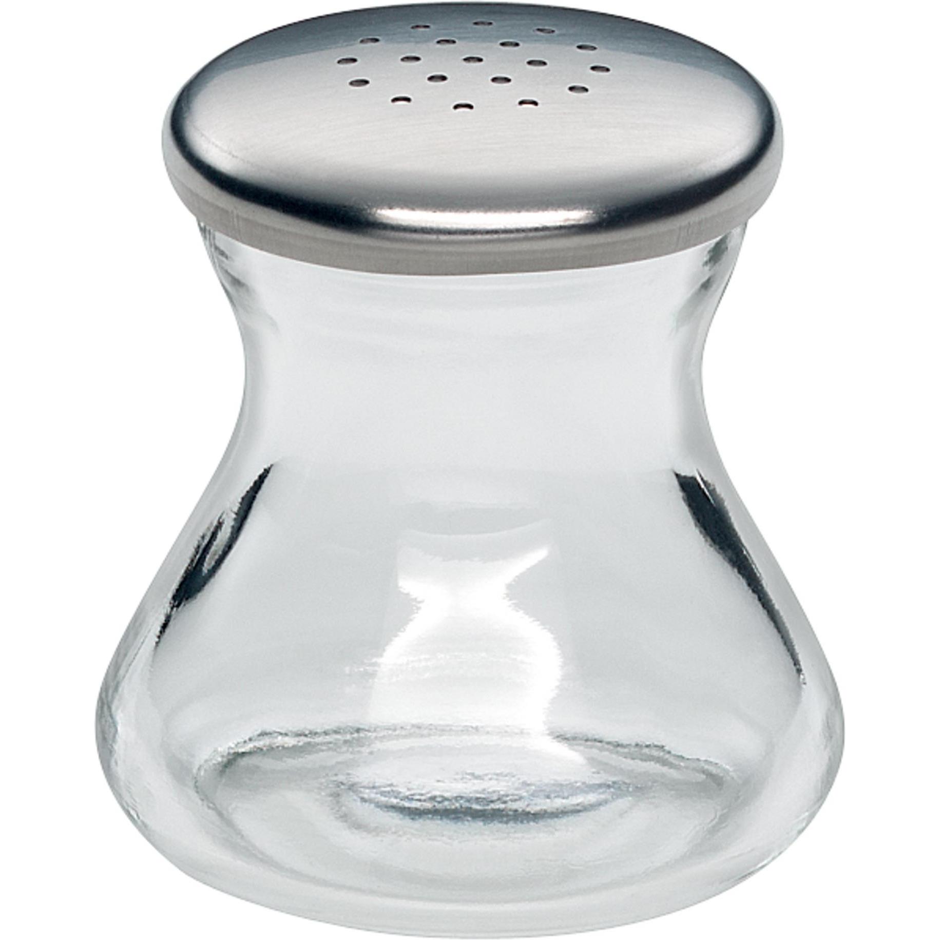 WMF Wagenfeld Pfefferstreuer 4,5 cm Glas, Cromargan Edelstahl mattiert, spülmaschinengeeignet, Pfeffermühle + Salzmühle,...