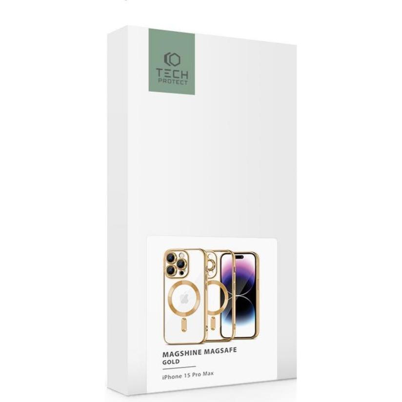 Thumbnail - Tech-Protect MagShine Line MagSafe case for iPhone 15 Pro Max - gold (Apple iPhone 15 Pro Max), Smartphone Hülle, Gold