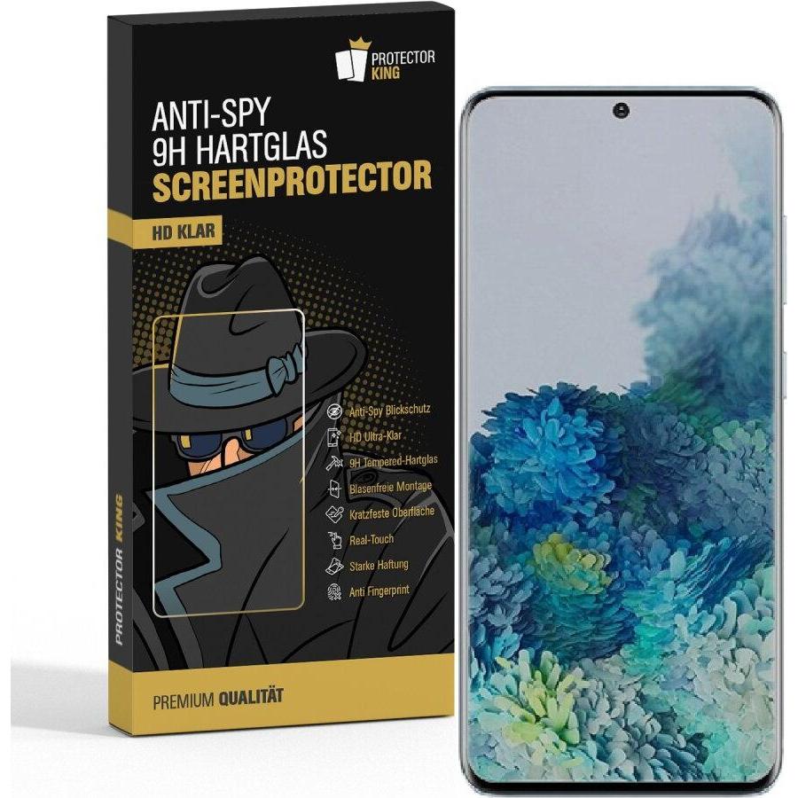 Protectorking 2x Echtes Tempered 9H Panzerhartglas Blickschutz (4 Stück, Samsung Galaxy S20 FE), Smartphone Schutzfolie