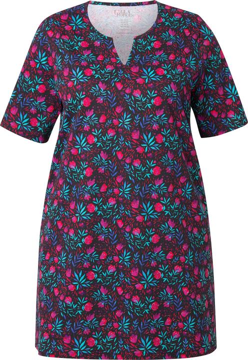 Produktbild Ulla Popken Longshirt, A-Linie, Tunika-Ausschnitt, Halbarm, Taschen (50, 52)
