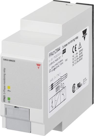 Actual product image Carlo Gavazzi Fasefølge-/fasebrudsrelae 208-480V AC 1 polet skiftekontaktsaet 8A til 11 polet sokkel