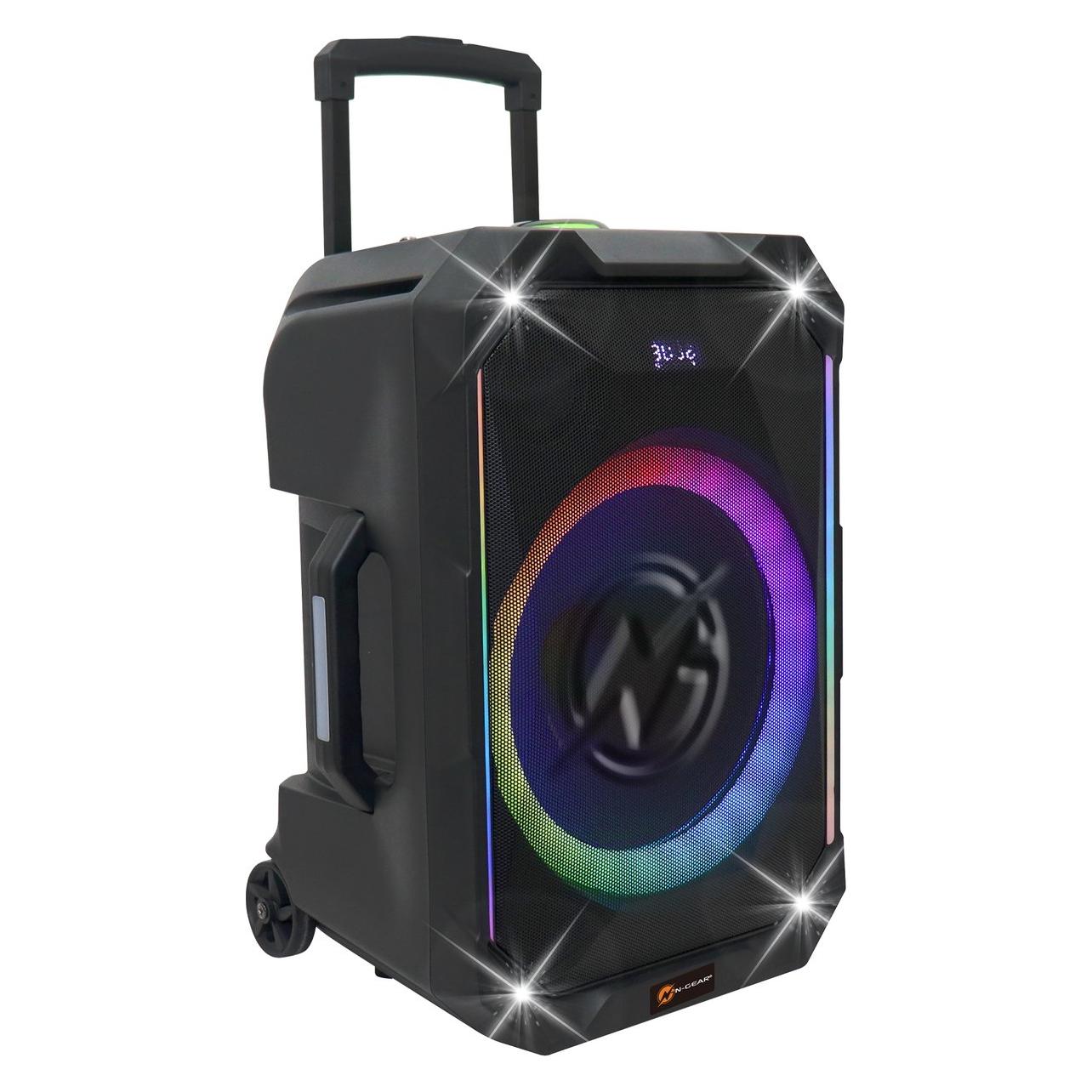 N-Gear Drahtloser Bluetooth-Lautsprecher Mit Mikrofon, Led-Show Und Aufnahmefunktion (Aktiv), Pa Lautsprecher, Mehrfarbig