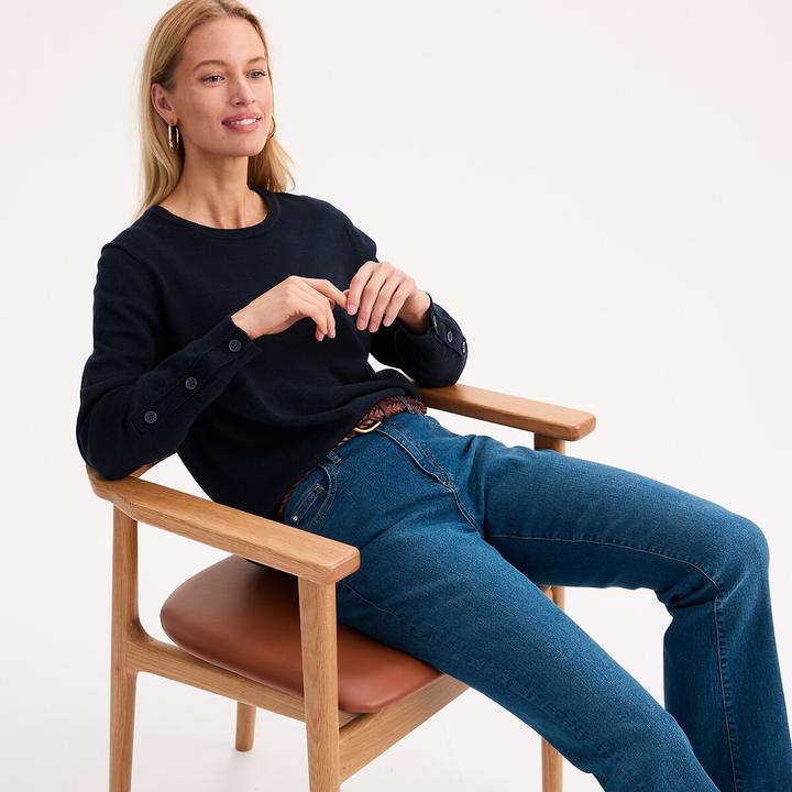 Actual product image Anne Weyburn Feinstrick-Pullover mit Rundhalsausschnitt (L)