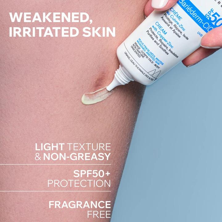 Actual product image Uriage Bariéderm Cica Cream (40 ml, 24h cream, SPF 50)